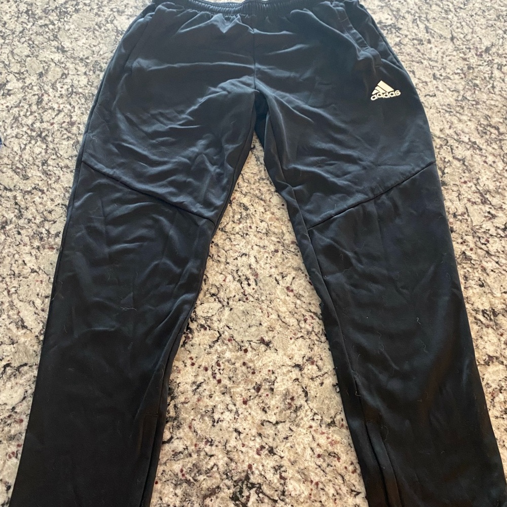 Adidas Mens Large Black Athletic Joggers